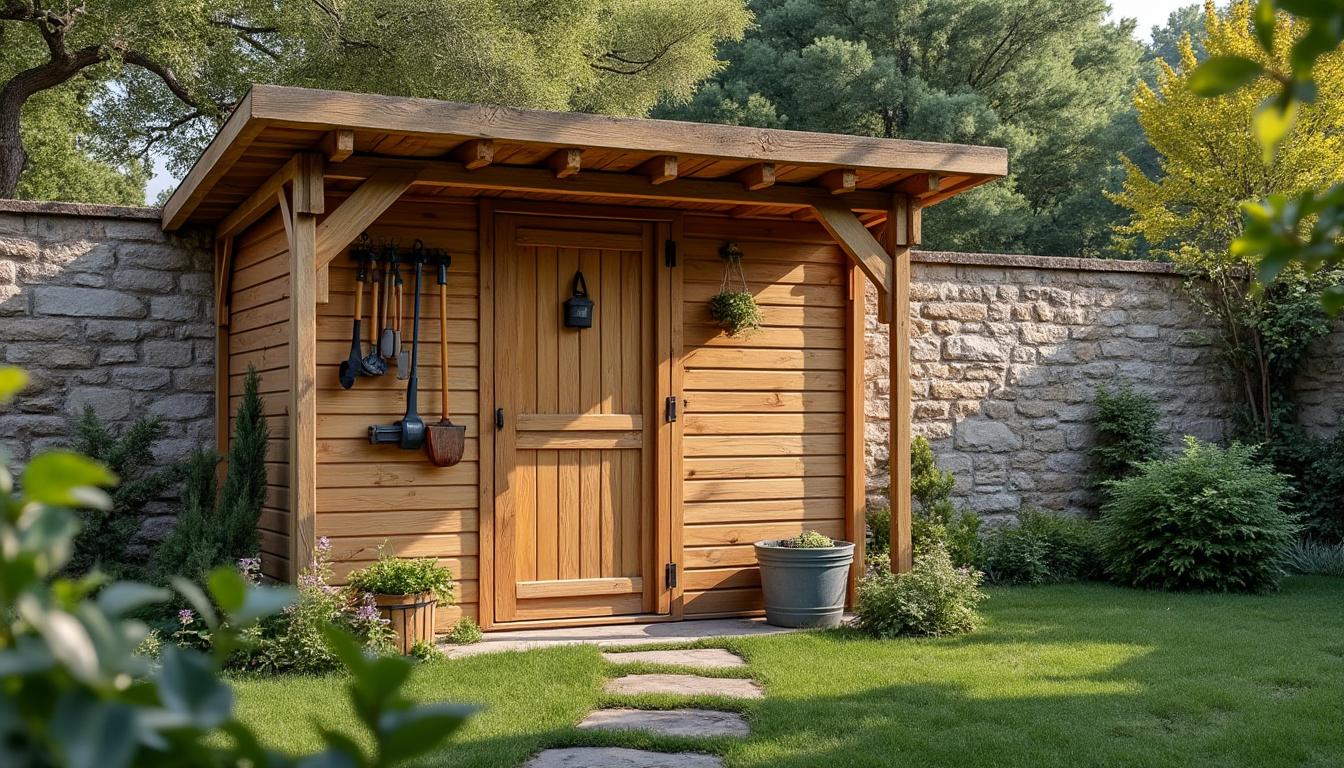 Illustration: Avantages et inconvénients d’un abri de jardin adossé à un mur