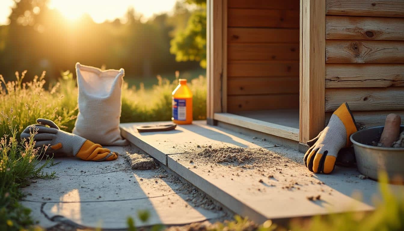 Illustration: Pourquoi choisir une dalle en béton pour la fondation de son abri de jardin ?