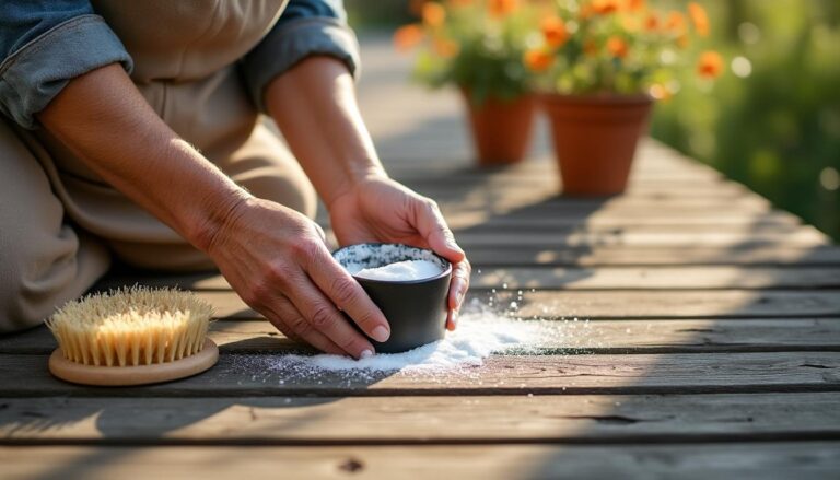 Astuce de grand-mère pour nettoyer une terrasse en bois : guide complet et naturel