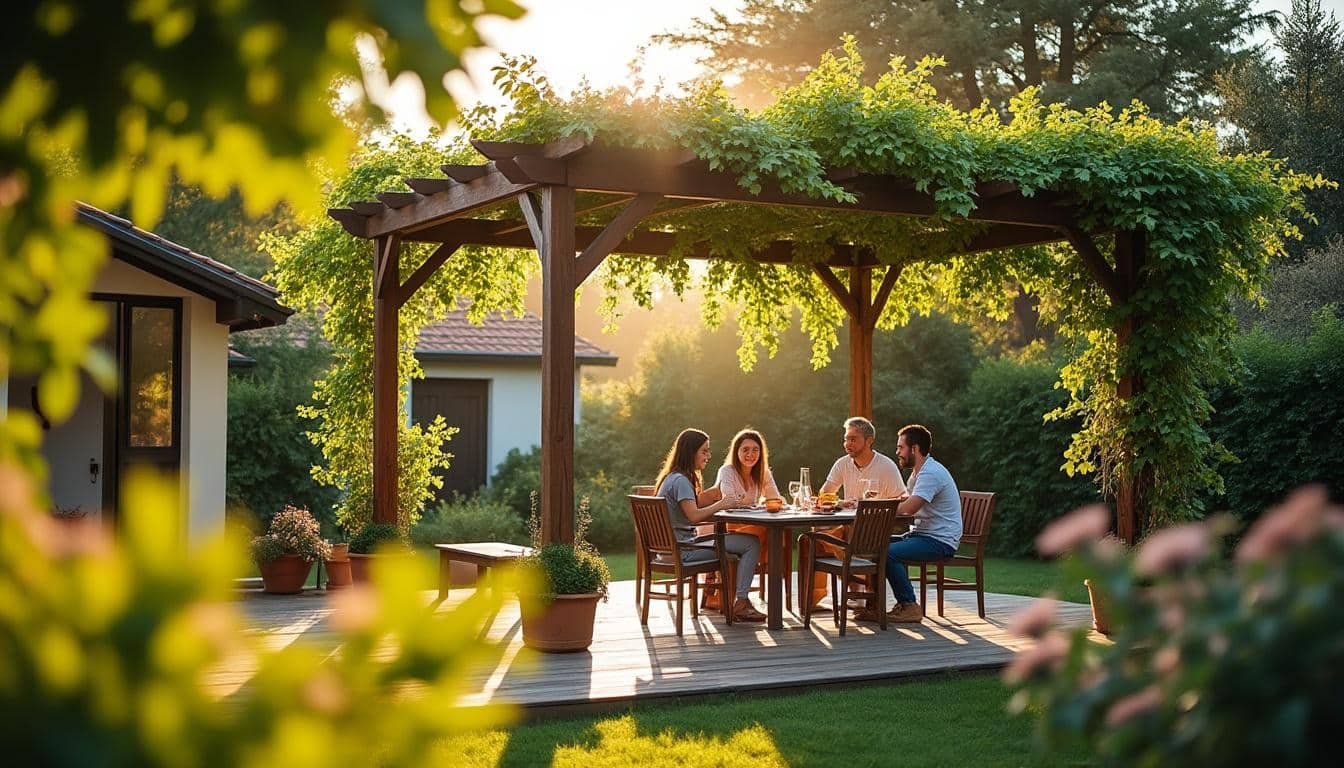 Illustration: Avantages et inconvénients de la canisse sur une pergola