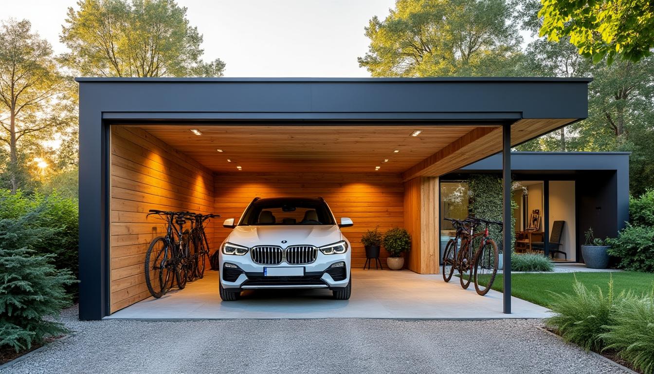 Illustration: Définition et usages du carport fermé