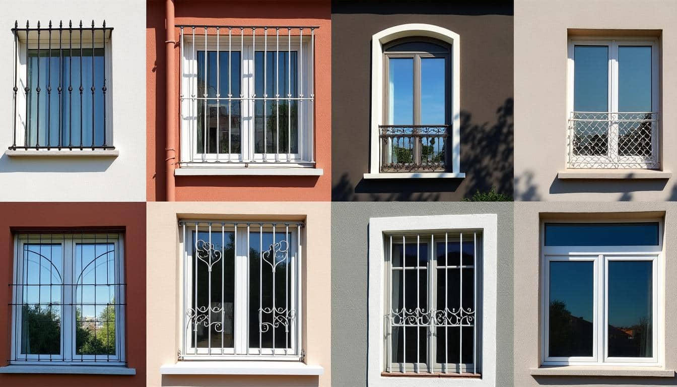Illustration: Les différents types de grillages et grilles pour fenêtres