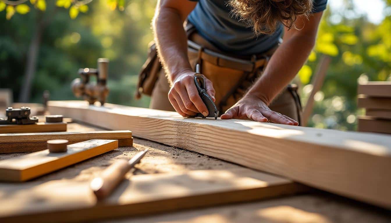 Illustration: Définition et rôle de la lambourde pour terrasse en bois