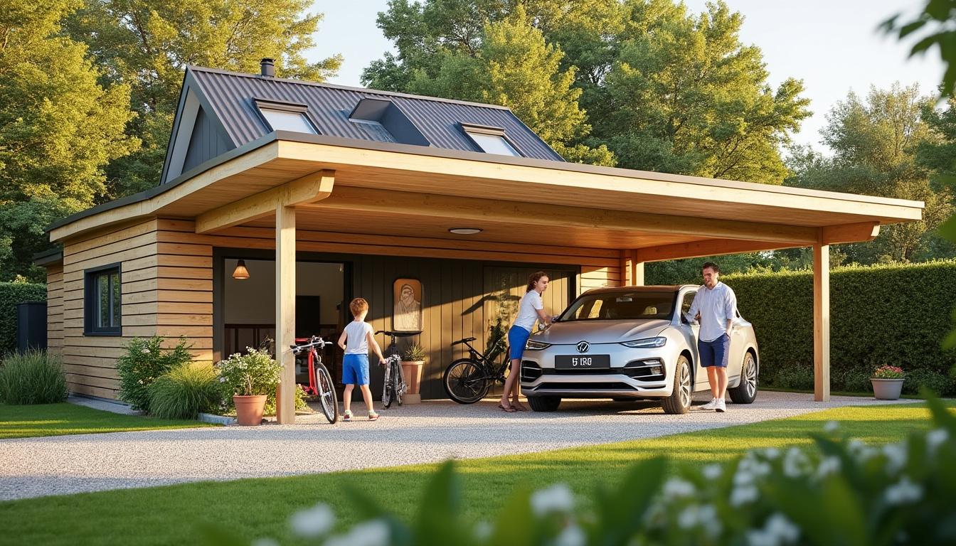 Illustration: Avantages et utilités d’un carport en bois pour la maison