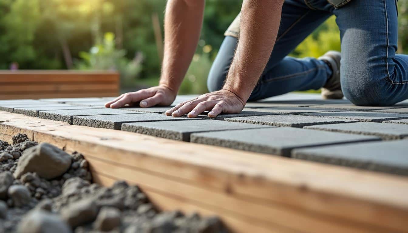 Illustration: Avantages et inconvénients du plot béton pour terrasse bois