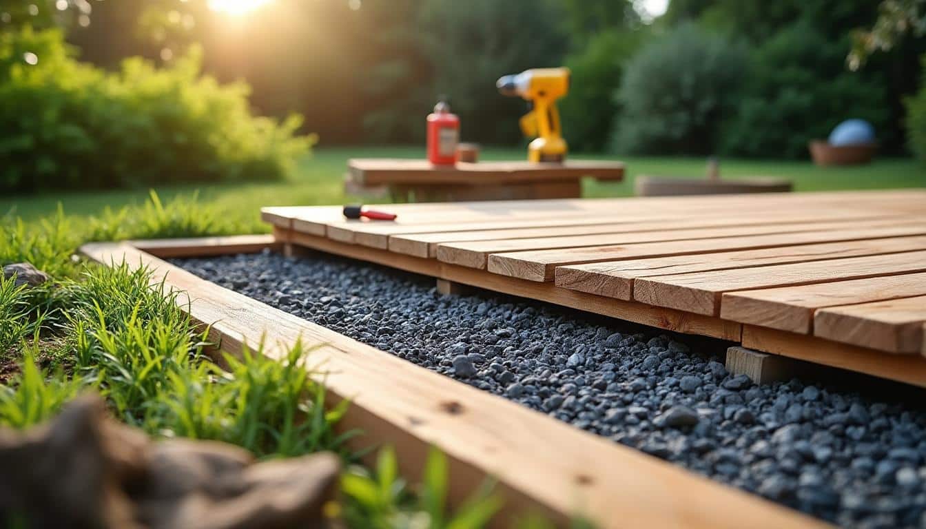 Illustration: Définition et fonctionnement des terrasses en bois sur plots