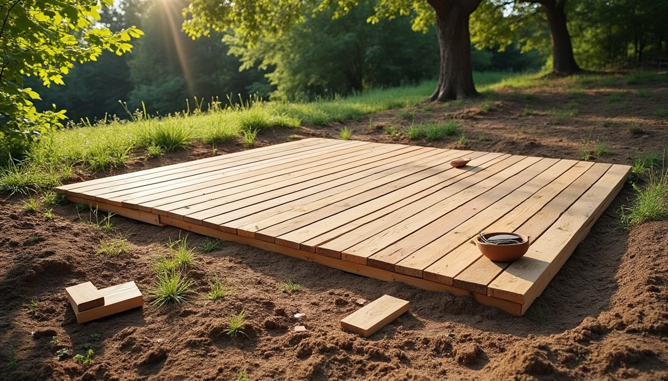 Illustration: Peut-on faire une terrasse en bois sur de la terre ? Avantages, limites et cas possibles