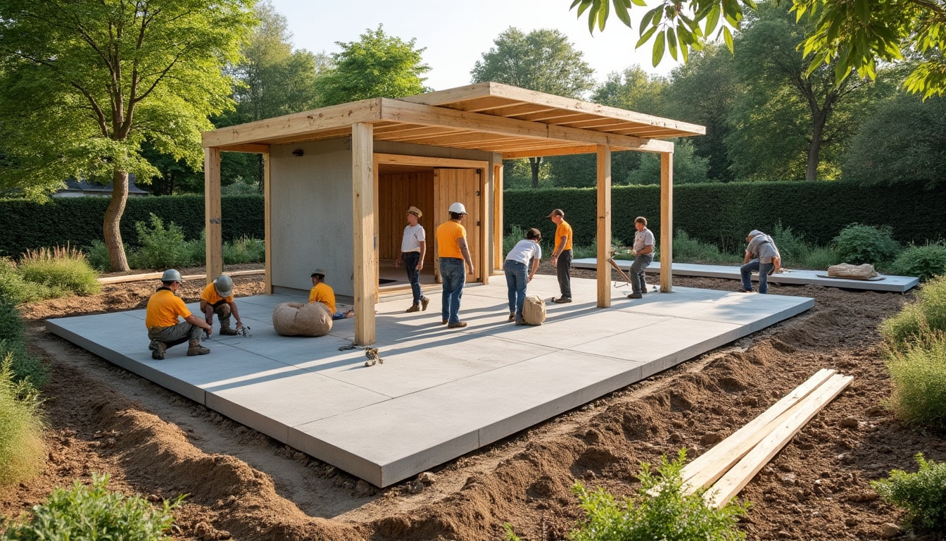 Illustration: Les différents types de fondation pour abri de jardin et leurs usages