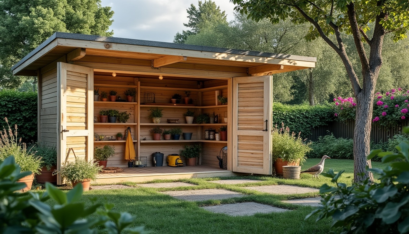 Illustration: Définition et usages d’un abri de jardin en parpaing de 20m²