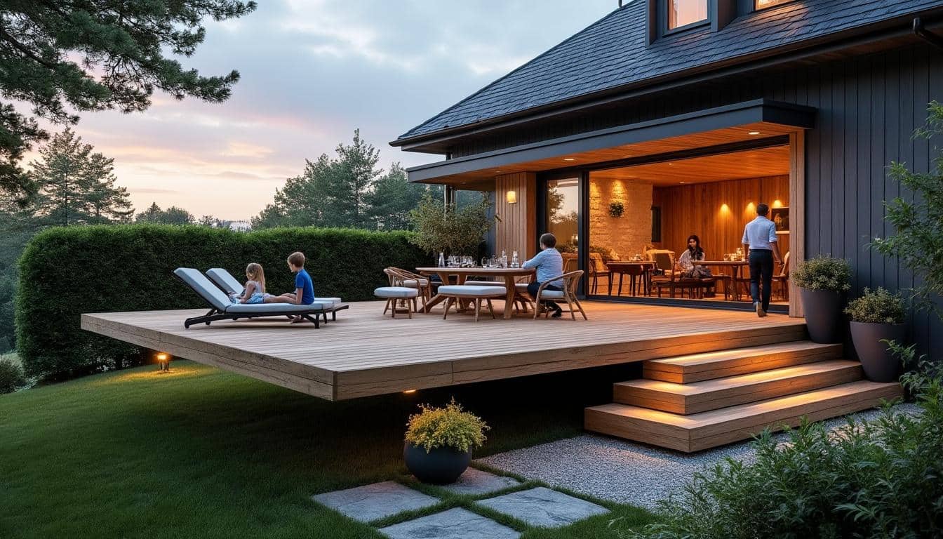 Illustration: Comprendre la terrasse en bois suspendue : définition, usages et avantages
