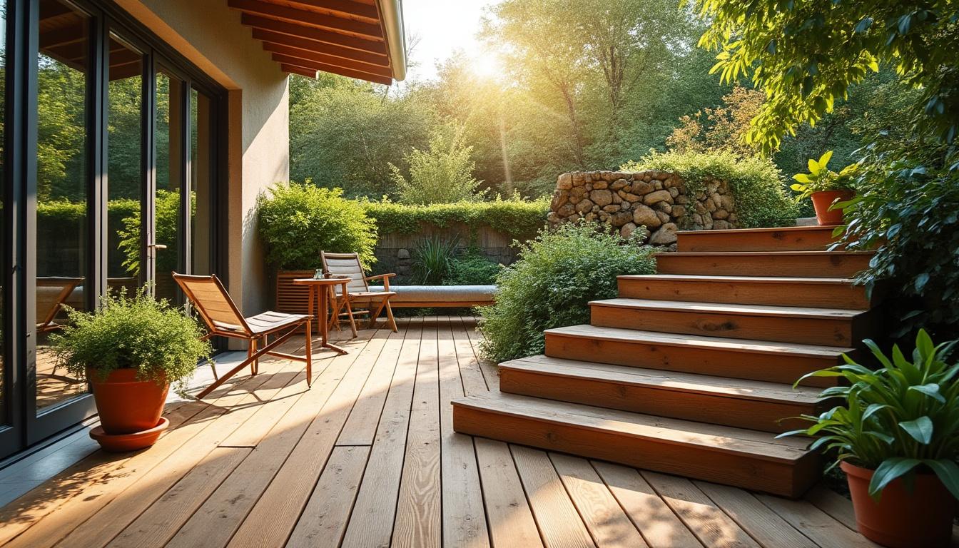 Illustration: Comprendre la terrasse et l’escalier en bois : usages, avantages et intégration au jardin