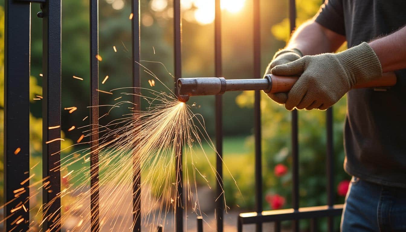 Illustration: Décrypter la formation de la rouille sur les portails et l’action de la brosse métallique