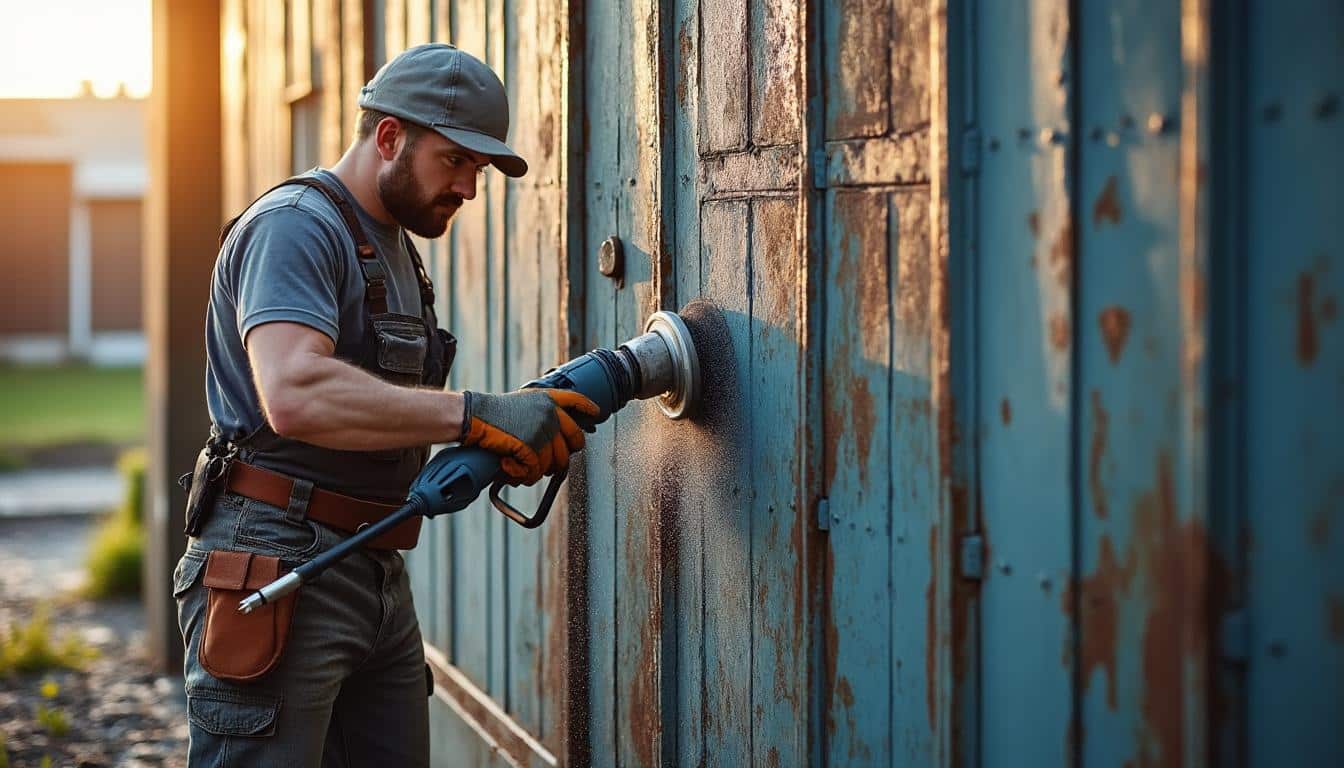 Illustration: Choisir et utiliser la brosse métallique idéale pour l’entretien annuel d’un portail rouillé