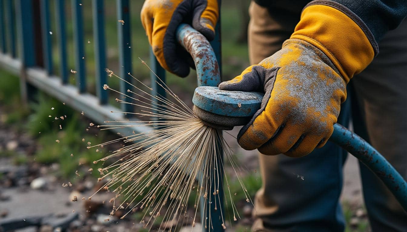 Entretien annuel d’un portail rouillé à la brosse métallique : guide complet