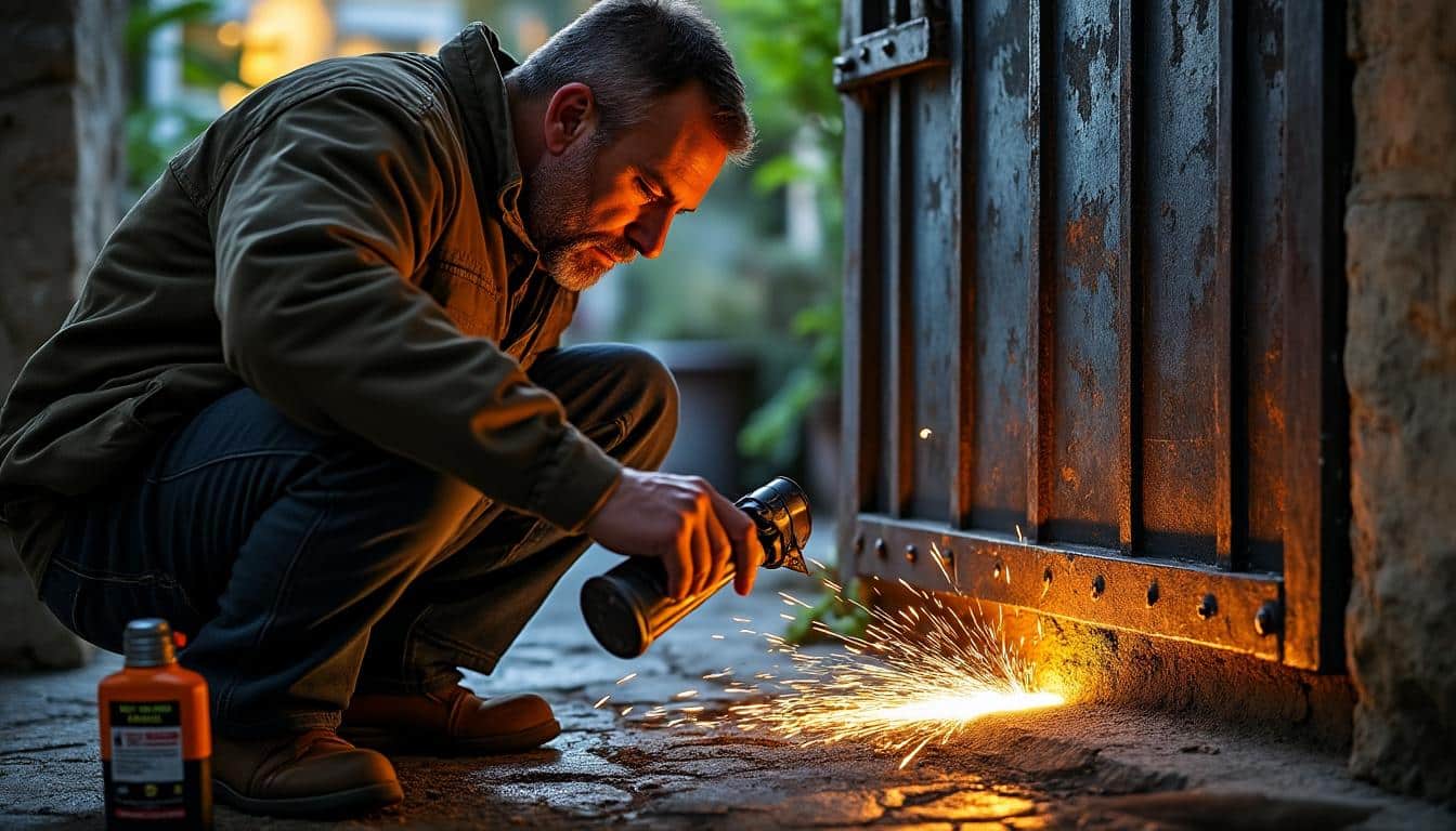 Illustration: Diagnostiquer le bruit d’un portail rouillé : localiser le grincement et choisir la meilleure solution