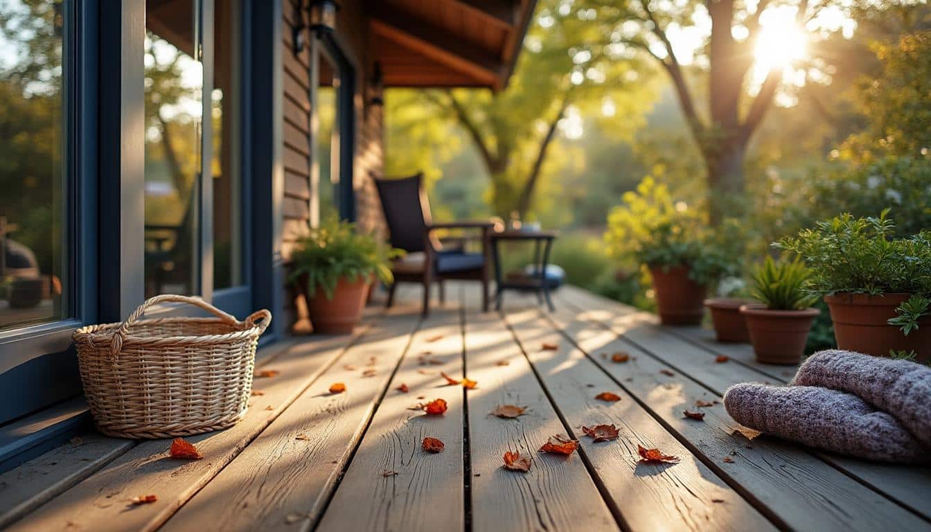 Les bonnes pratiques d'entretien pour éviter la moisissure en automne sur la terrasse