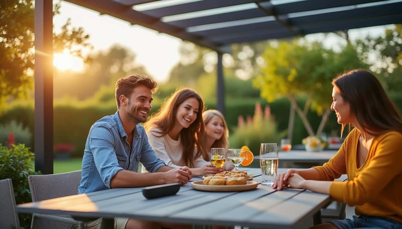 Illustration: Comprendre la pergola bioclimatique : une structure innovante pour l’extérieur