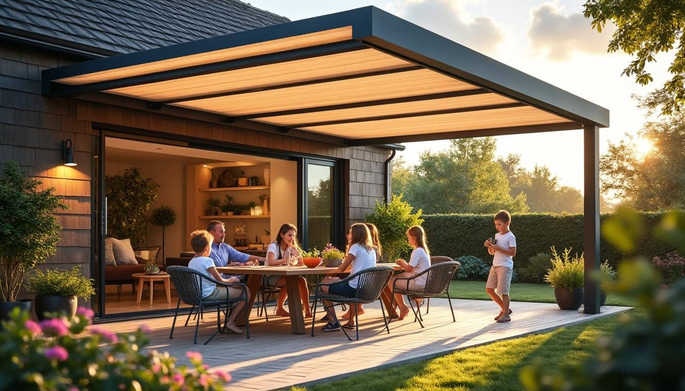 Illustration: Comprendre le principe d’une pergola bioclimatique à toiture modulable