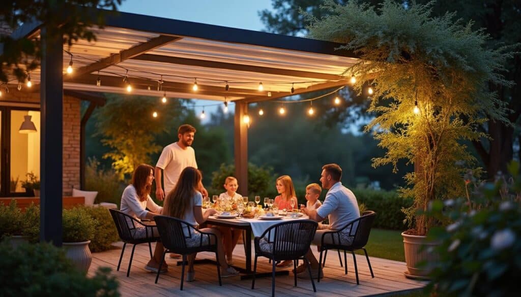 Pergola bioclimatique à toit ouvrant : confort et design modulable