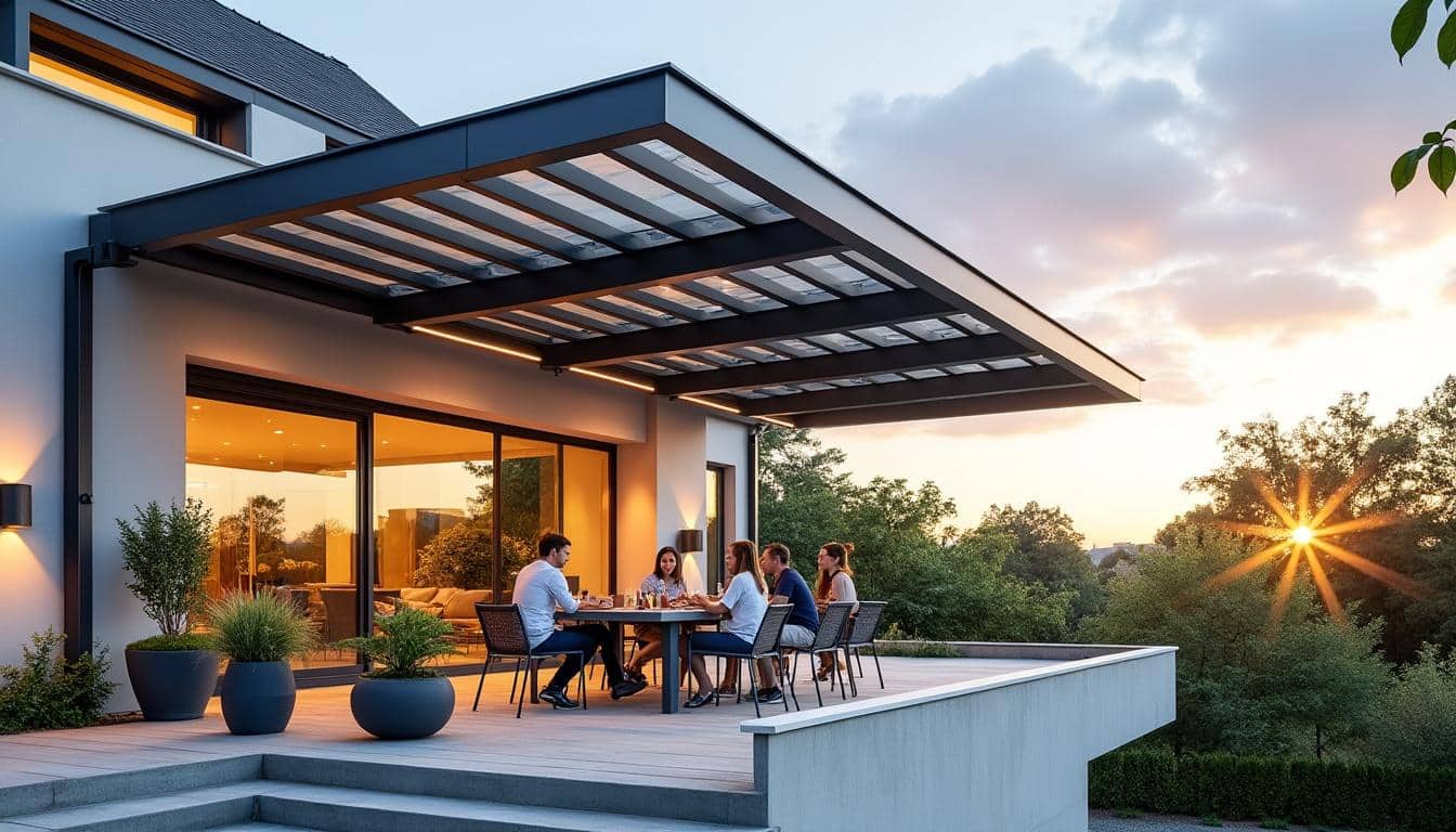 Illustration: Comprendre la pergola bioclimatique : une structure contemporaine et légère idéale pour votre toit