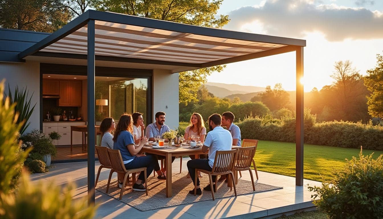 Pergola bioclimatique sans poteau : design et confort optimal