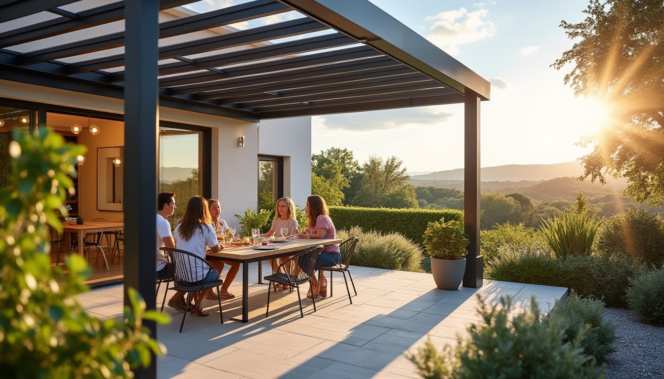 Pergola bioclimatique de 6x3,5 m : confort et design extérieur