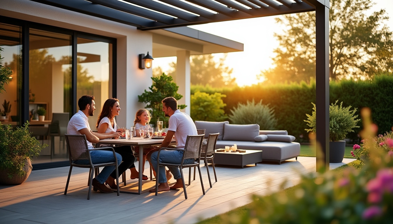 Illustration: Comprendre le fonctionnement et les bénéfices d’une pergola bioclimatique
