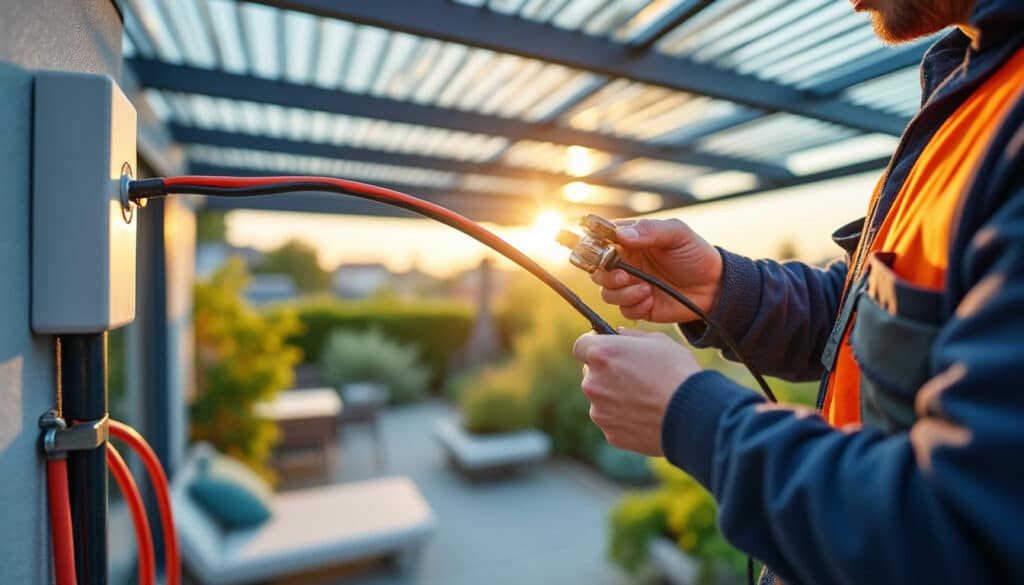 Branchement électrique de la pergola bioclimatique : guide complet