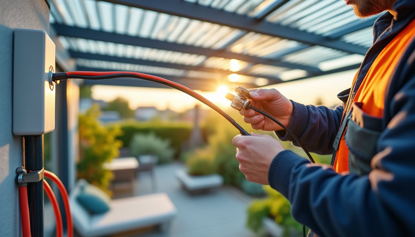 Branchement électrique de la pergola bioclimatique : guide complet