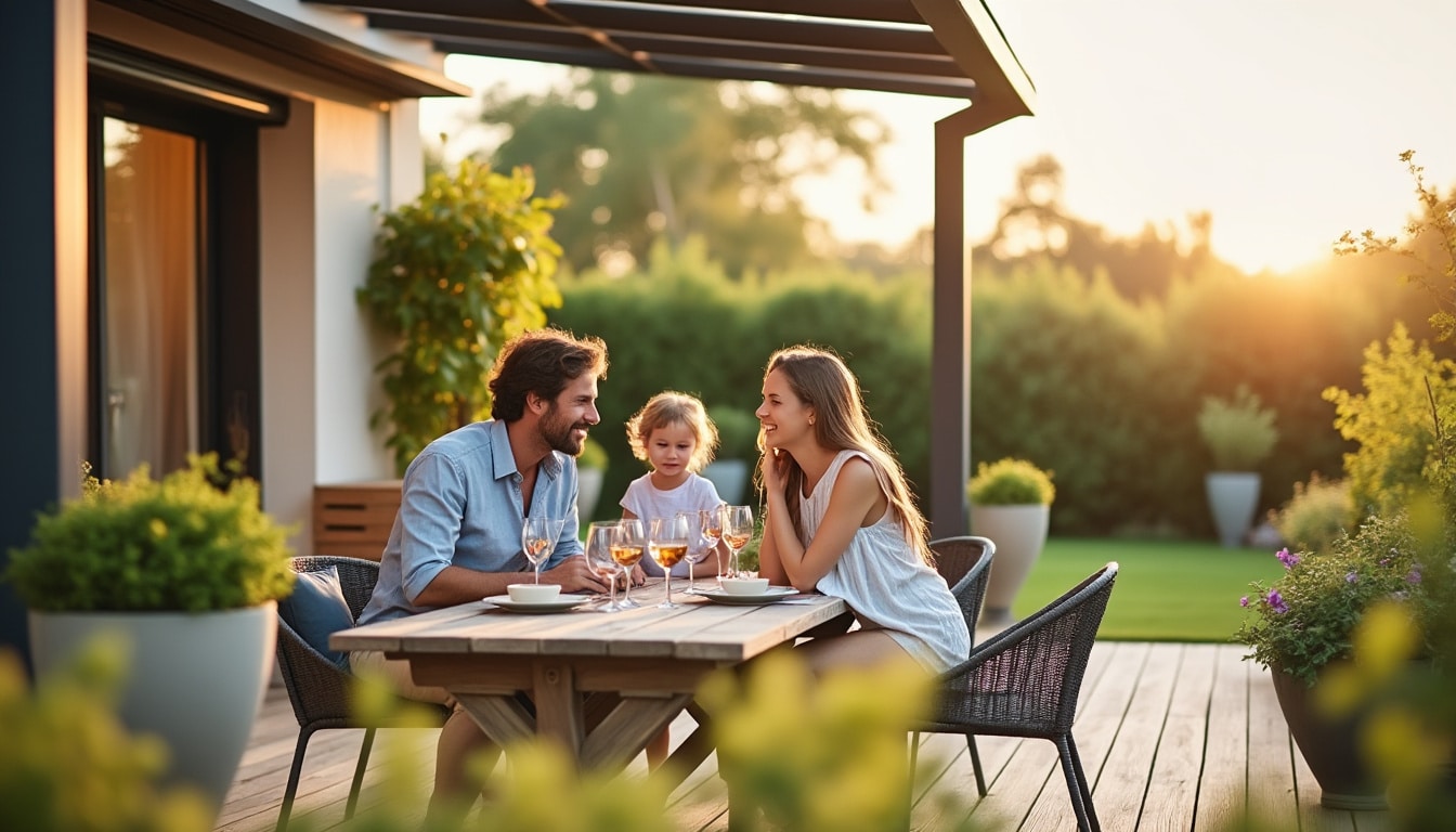 Photo de pergola bioclimatique : design et confort optimal