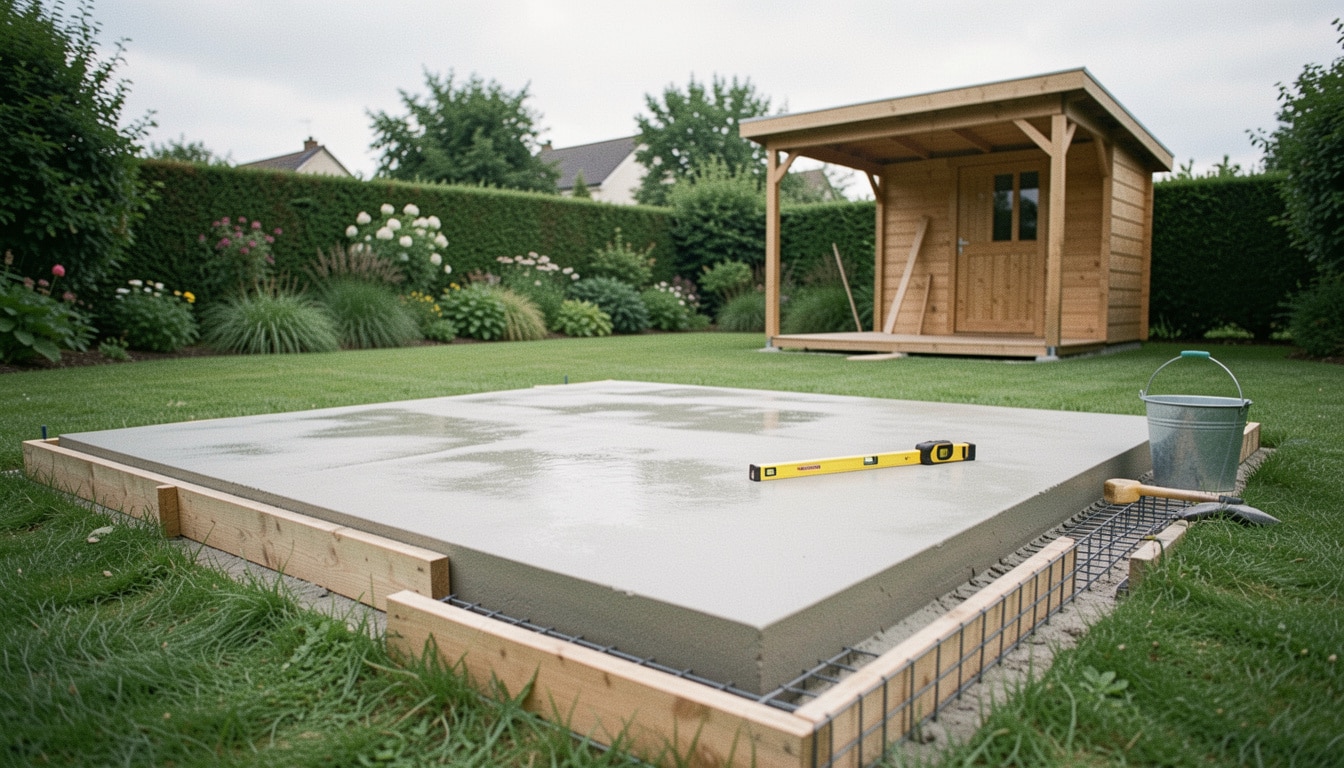 Dalle en béton pour un abri de jardin : bien choisir