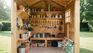 Aménager le rangement d’un abri de jardin efficacement