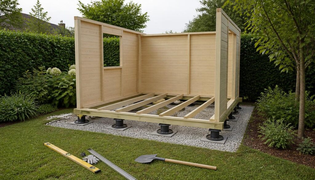 Fondation pour abri de jardin sans béton : options
