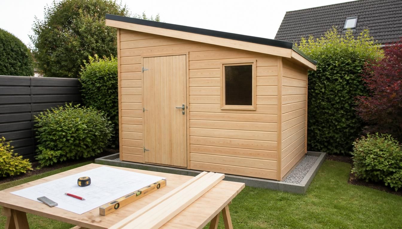 Plan d’abri de jardin monopente en bois, mode d’emploi